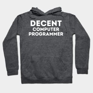 DECENT Computer Programmer | Funny Programmer, Mediocre Occupation Joke Hoodie